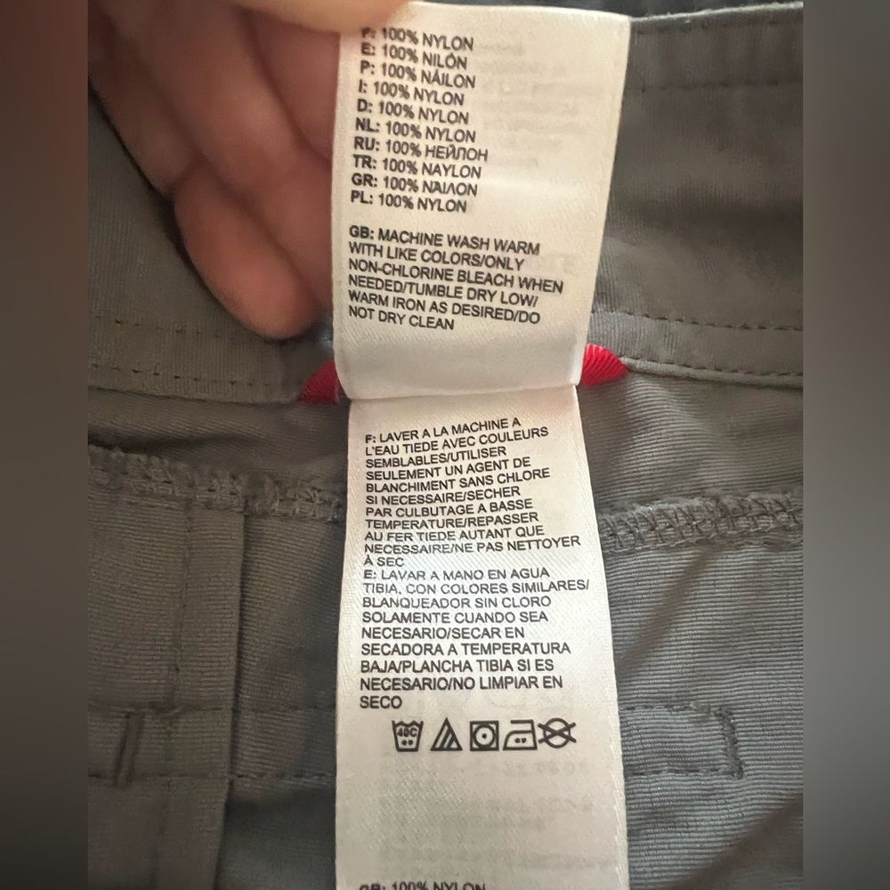 The North Face Cargo Hiking Outdoor Shorts Mid Rise Flap Pockets Gray Size 4 - Picture 10 of 13
